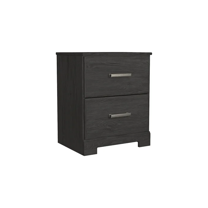 Belachime Black Two Drawer Nightstand