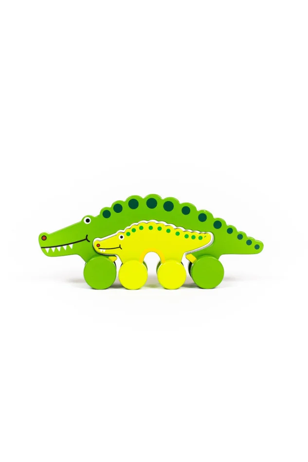 BIG & LITTLE GATOR PUSH TOY