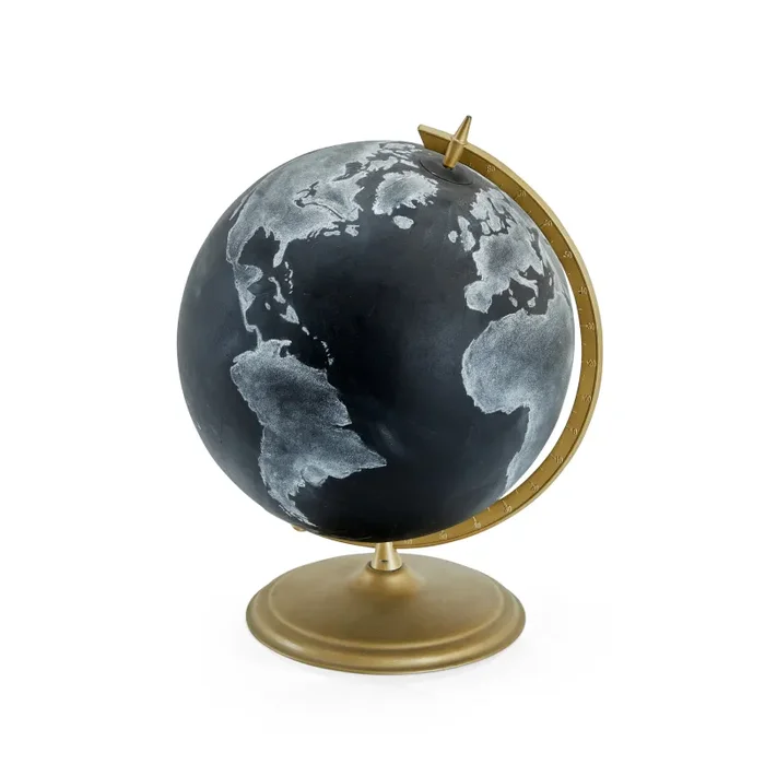 Black & Gold Chalkboard Globe