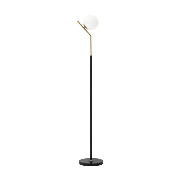 Black Gold Orb Floor Lamp
