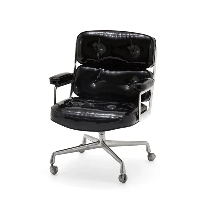 Black Patent Shiny Office Chair