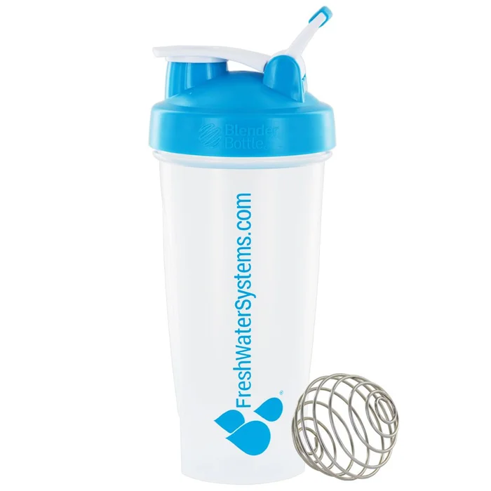 BlenderBottle® Fresh Water Systems Classic 28 oz Shaker Bottle – Clear/Aqua
