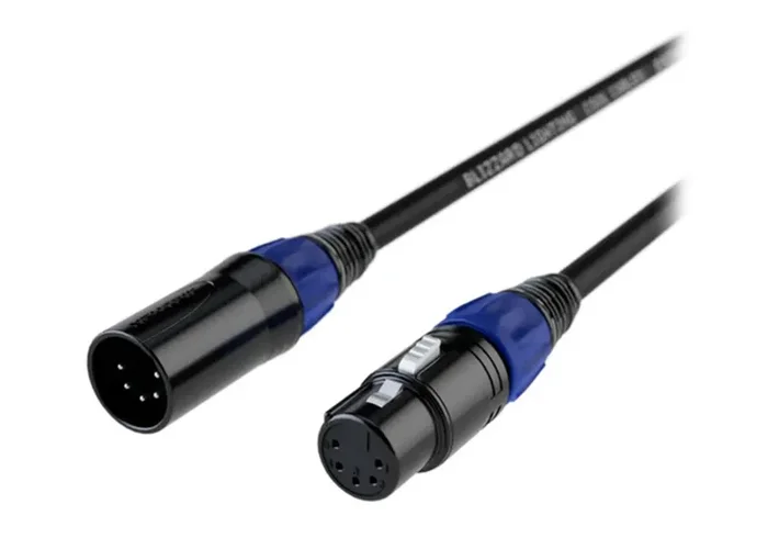 Blizzard 5-Pin DMX Cable XLR Male to Female – 100 Ft