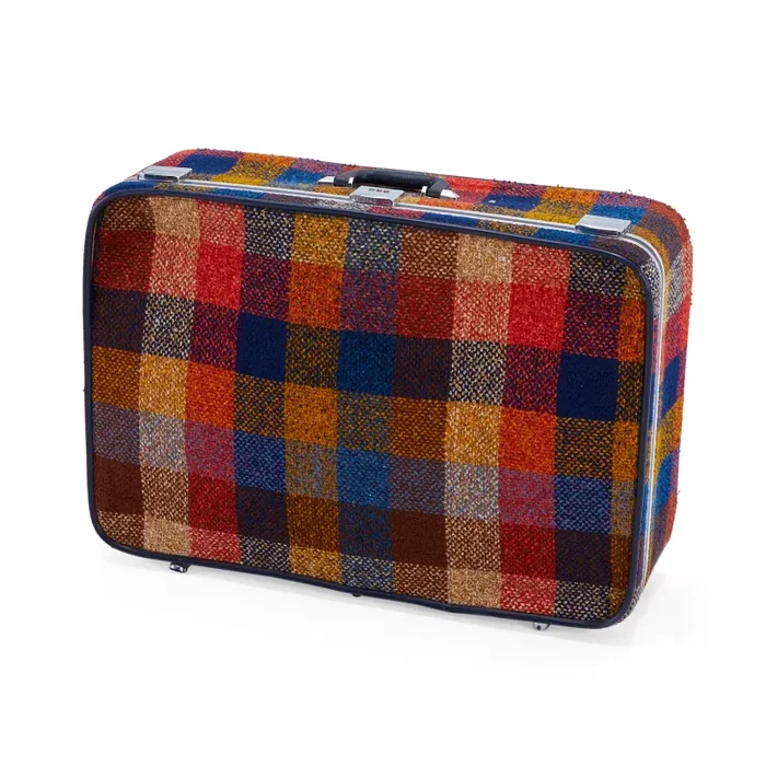 Blue & Red Plaid Skyway Suitcase Large Hot on Sale