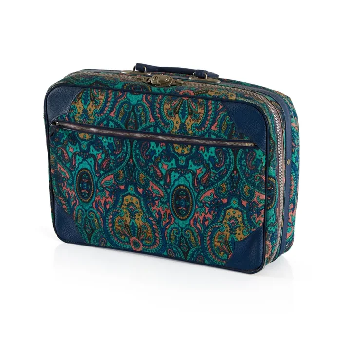 Blue & Turquoise Paisley Suitcase Discount