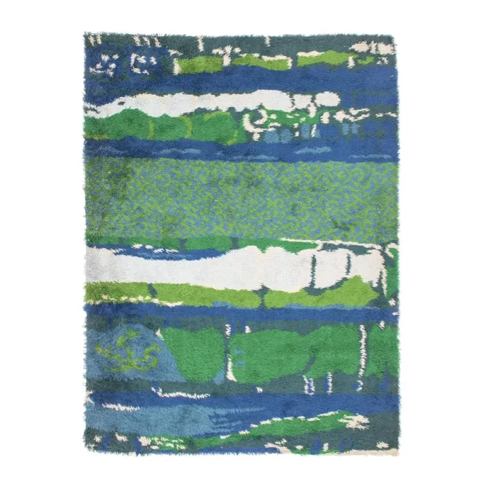 Blue and Green Shapes Rug on Sale