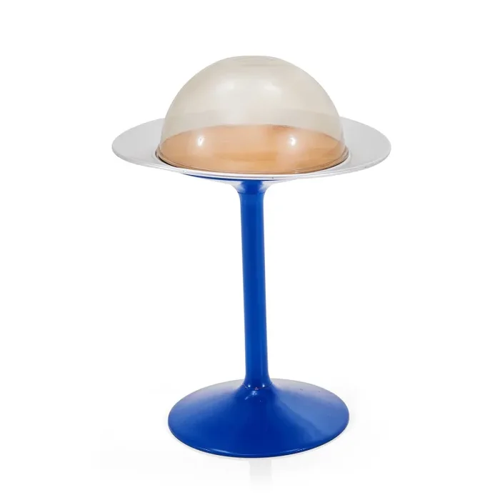 Blue Atomic Serving Tray Stand with Bubble Lid on Sale