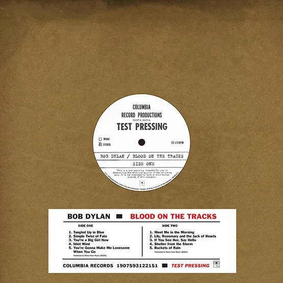 Bob Dylan: Blood On The Tracks – Original New York Test Pressing Vinyl LP (Record Store Day)