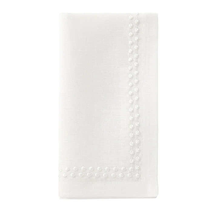 Bodrum Pearls White Napkin