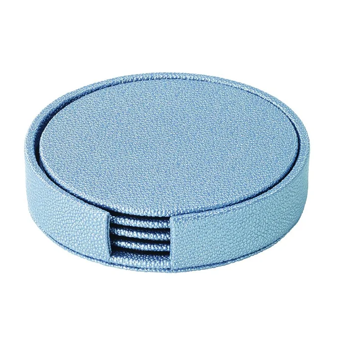Bodrum Skate Ice Blue Round Boxed Coaster, Set Of 4