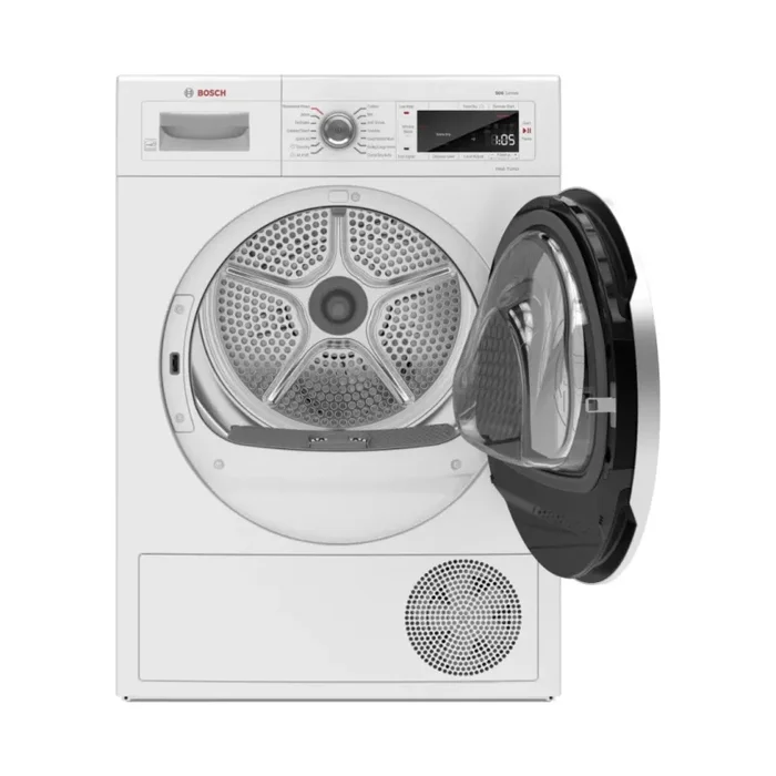 Bosch 500 Series WTW87NH1UC 24 Inch Electric Smart Ventless Dryer with 4 cu. ft. Capacity, 14 Dryer Cycles, Self-Cleaning Condenser, Wrinkle Block, Sensor Dry, and ENERGY STAR® - Image 3