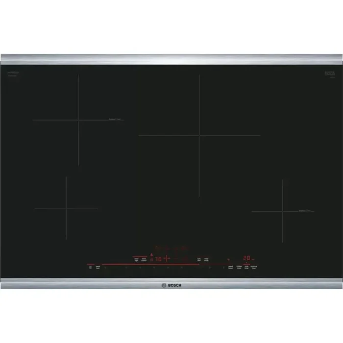 Bosch 800 Series NIT8060SUC 30 Inch Induction Smart Cooktop with 4 Elements, Ceramic Surface, 11″ Cooking Zone, AutoChef®, 17 Power Levels, and SpeedBoost®: Stainless Steel Frame