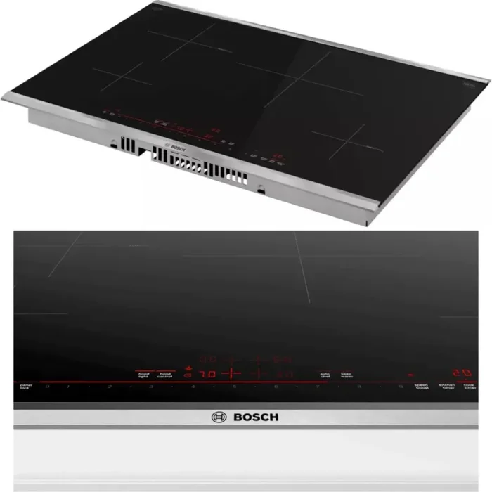 Bosch 800 Series NIT8060SUC 30 Inch Induction Smart Cooktop with 4 Elements, Ceramic Surface, 11″ Cooking Zone, AutoChef®, 17 Power Levels, and SpeedBoost®: Stainless Steel Frame - Image 2