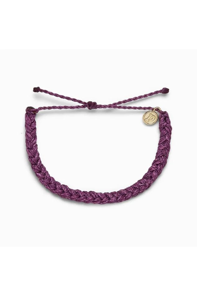 BRAIDED BRACELET-DARK LILAC