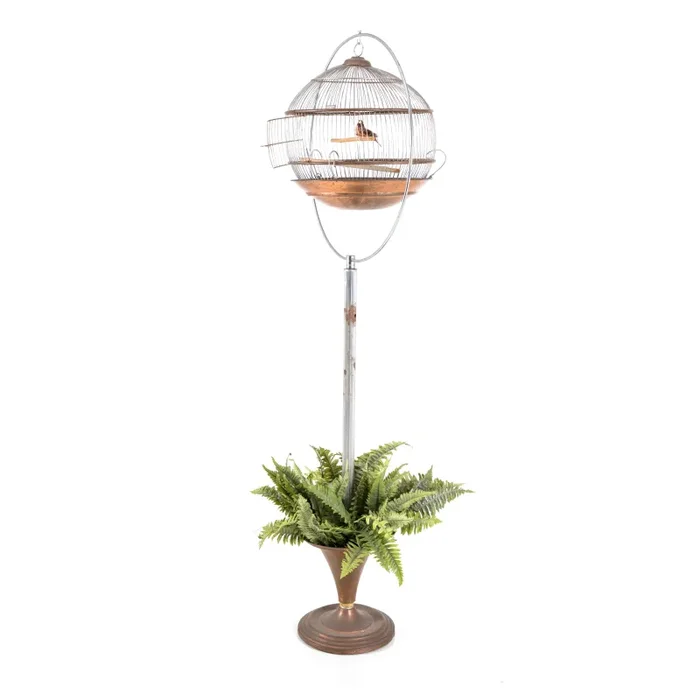 Brass Birdcage Planter