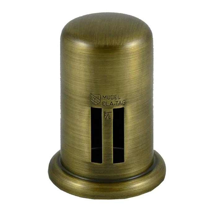 Brass Cover Cap for Twin Inlet Air Gap – Antique Brass