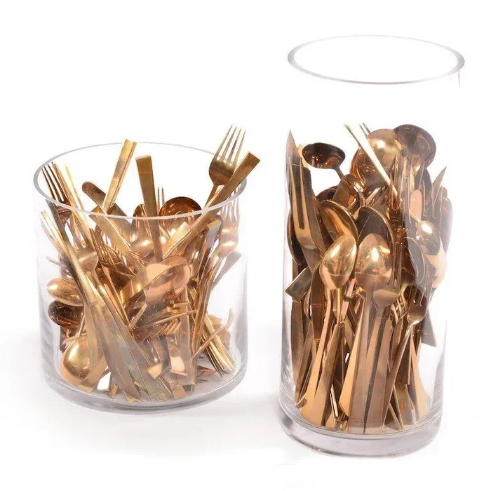 Brass Glass Tableware in Cylinders – Set (A+D)