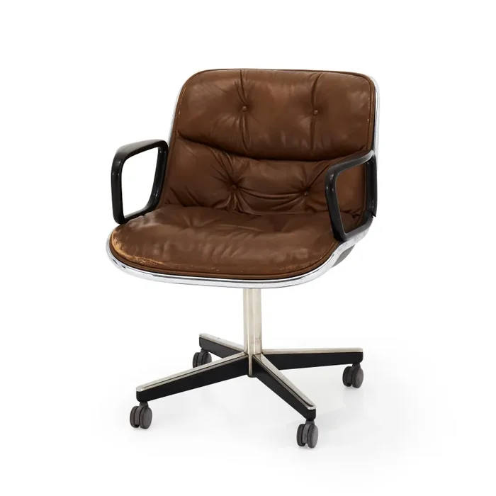 Brown Leather Pollock Chair