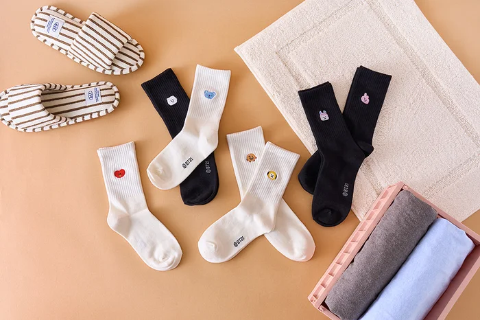 BT21 – Basic Daily Embroidery Socks