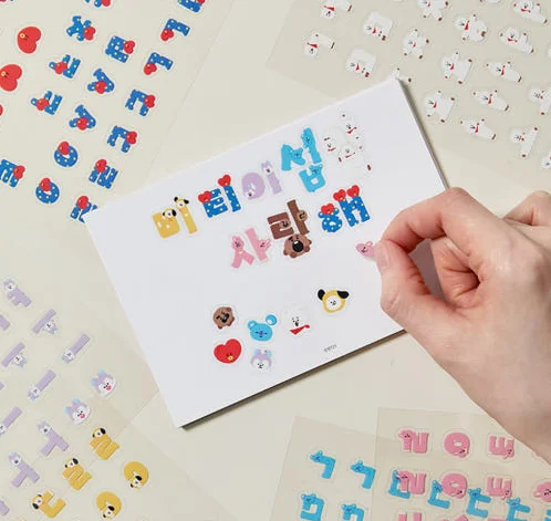 BTS x BT21 – Souvenir Edition Hangeul Sticker