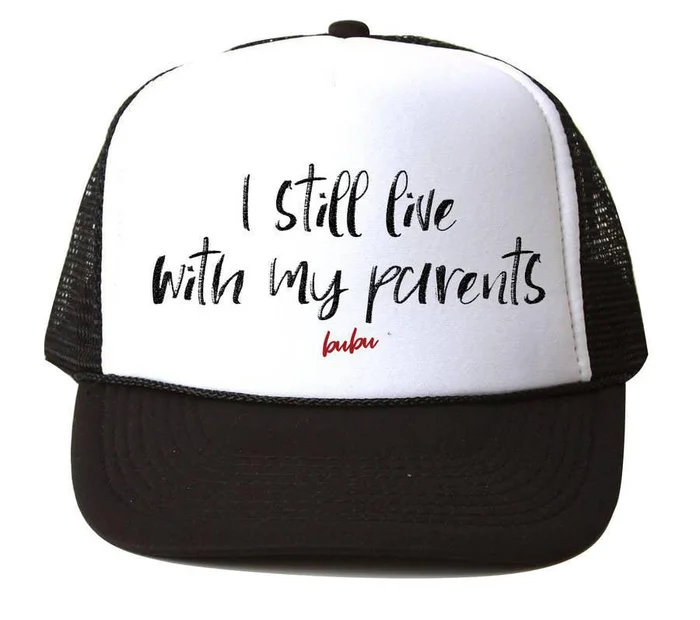 Bubu – I Still Live With My Parents Black/White Trucker Hat