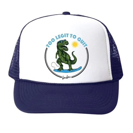 Bubu – Too Legit To Quit Dino Navy/White Trucker Hat