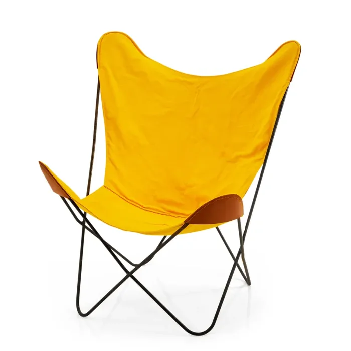 Butterfly Chair – Yellow Canvas