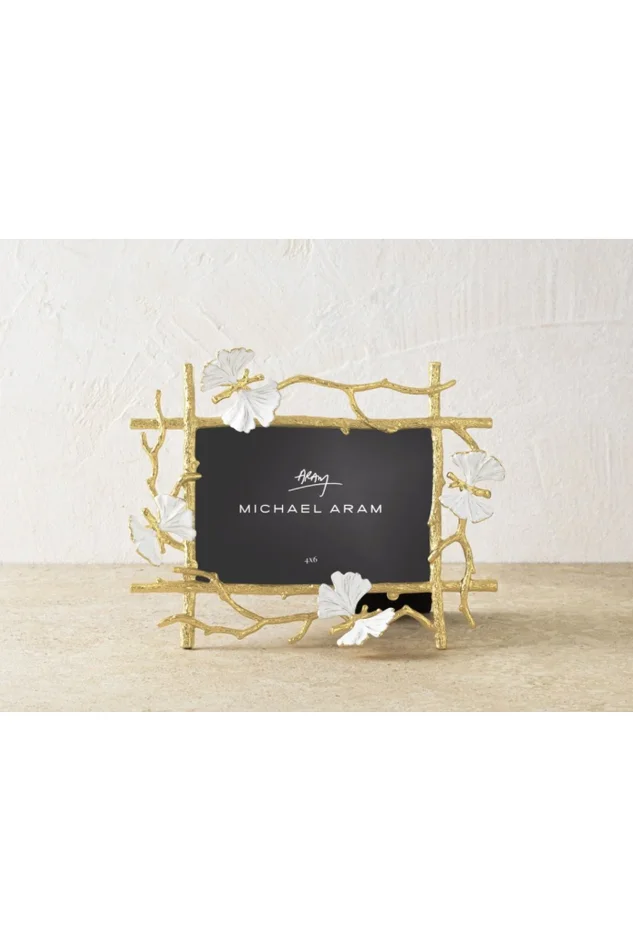 Butterfly Ginkgo Gold Frame – 4×6
