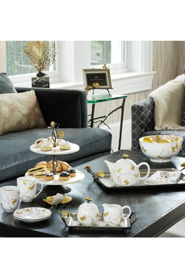 BUTTERFLY GINKGO PORCELAIN TEA POT