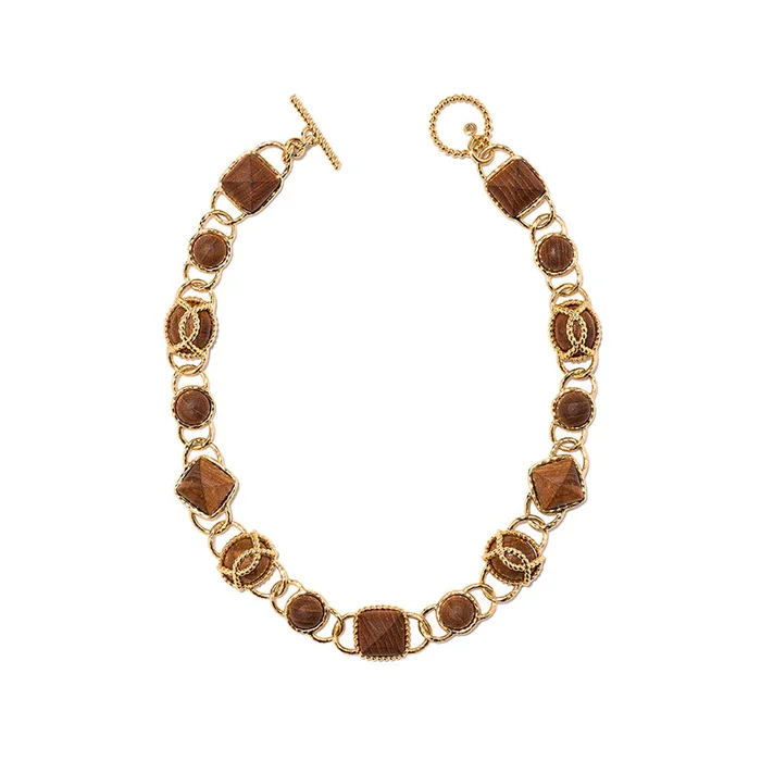 Capucine De Wulf Blandine 18″ Teak & Gold Necklace