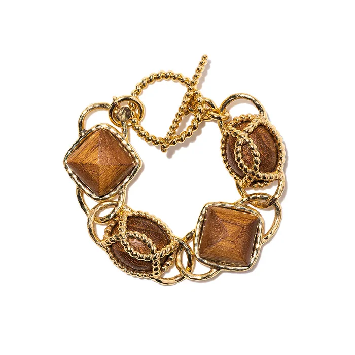 Capucine De Wulf Blandine Teak & Gold Bracelet