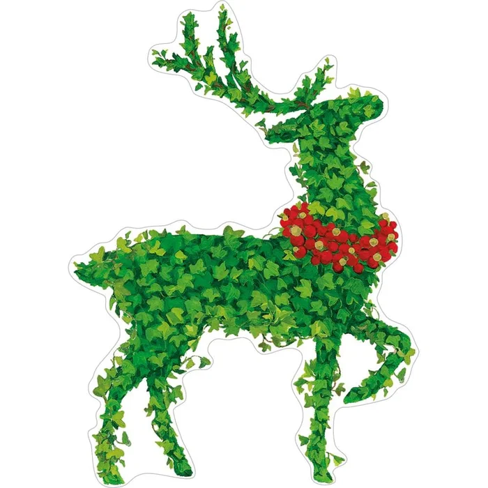 Caspari Stag Topiary Ornament Tag