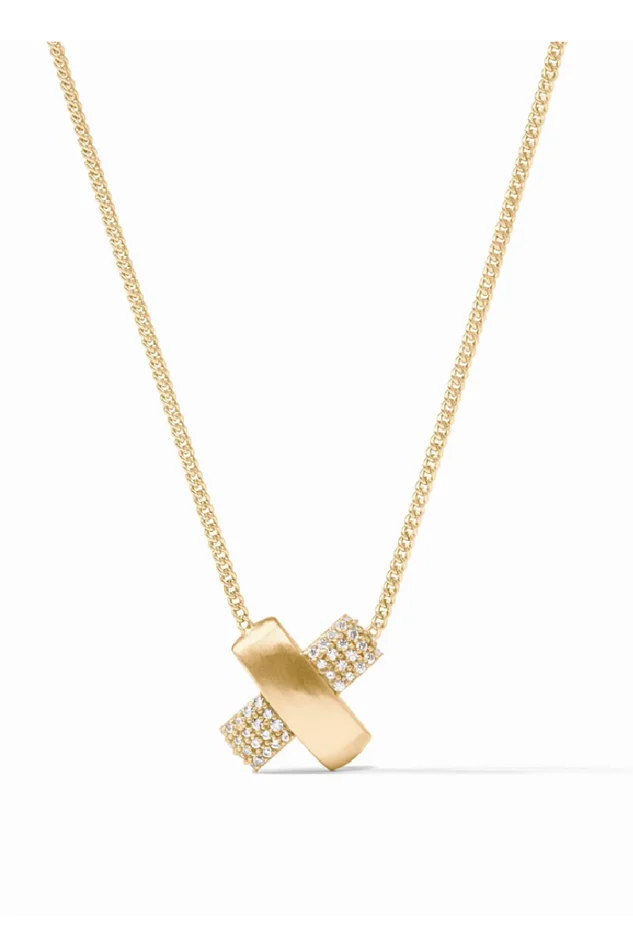 CATALINA PAVE X DELICATE NECKLACE
