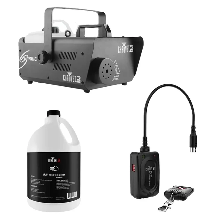 Chauvet DJ Fog Machine Package with Remote and Fog Fluid
