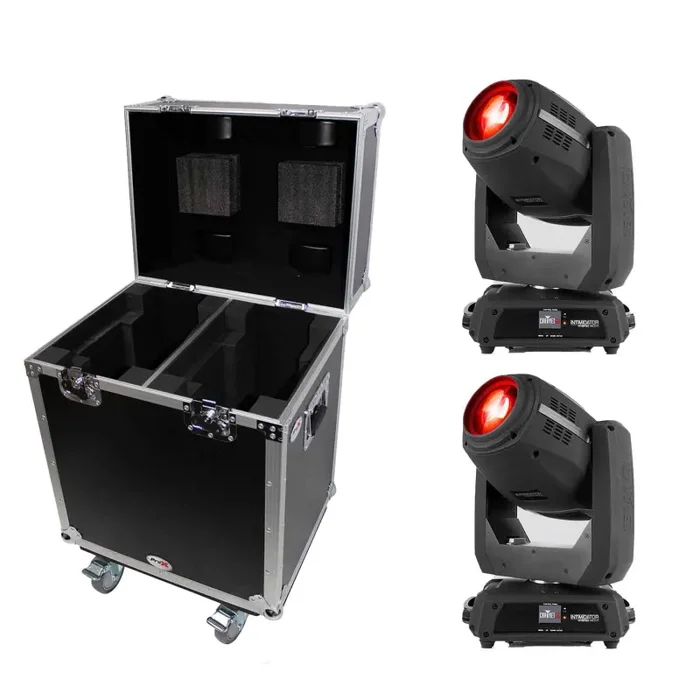 Chauvet DJ Lighting DJ Package with Intimidator Hybrid 140SR Moving Head Wash Spot Gobo 140 Watt Light and Case