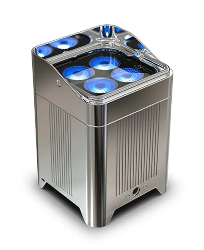 Chauvet Pro Well Fit 6-Pack Led Uplight Fixture with Charging Case