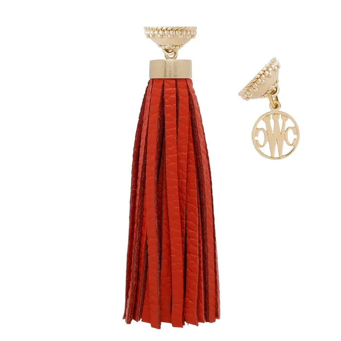 Clara Williams Baja Tangerine Leather Tassel