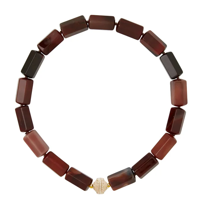 Clara Williams Carnelian Hexagon Necklace