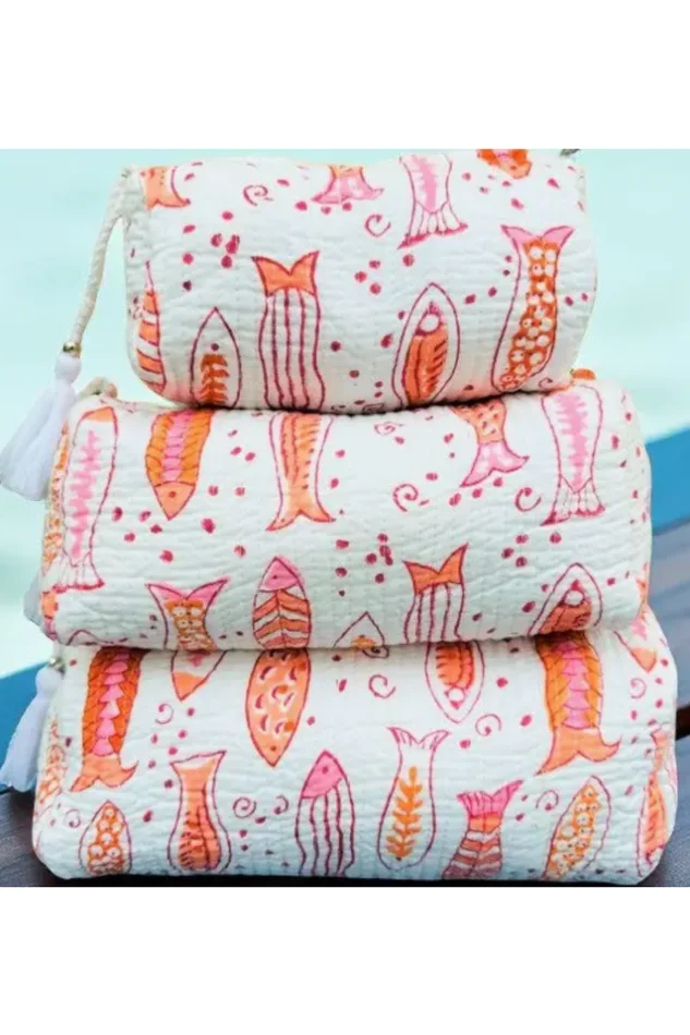 CLEO FISH PRINT COSMETIC-SMALL