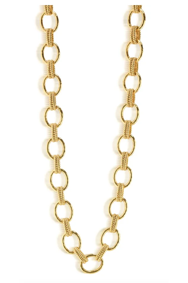 Cleopatra Regal Link Necklace, 32″ – Gold