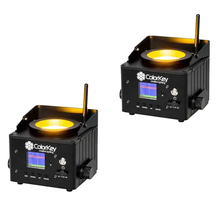 Colorkey CKU-7050, 2 Pack of AirPar COB QUAD Wireless Battery Powered Chip-on-Board Wash Light Discount
