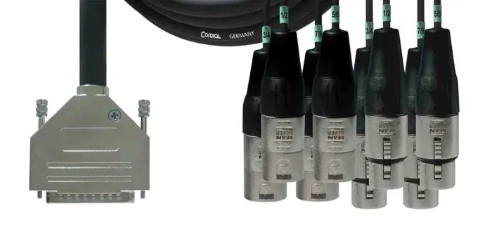 Cordial CFD DFMY, 25-Pin Male to 4x XLR Male and 4x XLR Female Multicore Cable