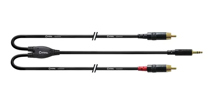 Cordial CFY WCC-LONG, 1/8″ Stereo Jack to Cinch Y-Adapter with Long Split