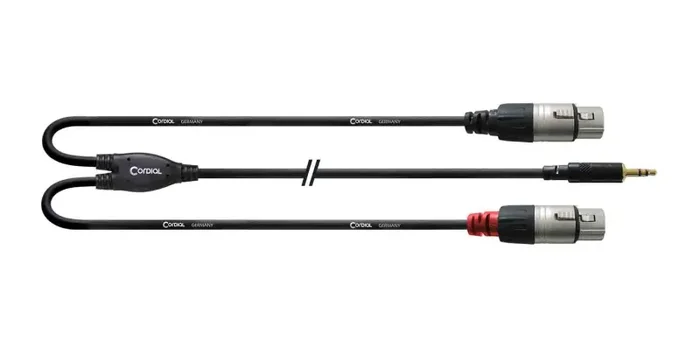 Cordial CFY WFF, 3.5 mm Stereo Jack Plug to 2x XLR Female Adapter Cable