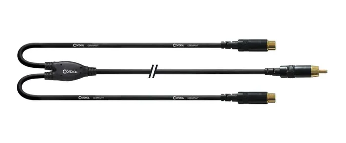 Cordial CFY0.3CEE, RCA Male to 2x RCA Female Y-Adapter Cable – 0.3 Meter Online Sale