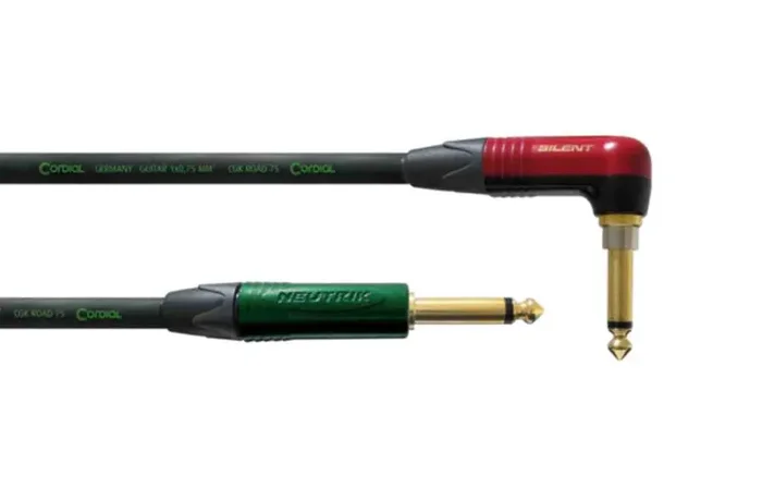 Cordial CRI RP-SILENT, Instrument Cable with Right Angle NEUTRIK Silent Plug