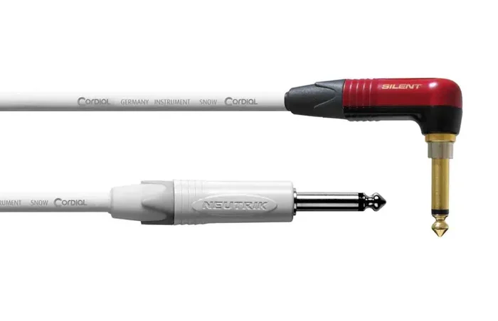 Cordial CXI RP-SNOW-SILENT, 1/4″ Instrument Cable with silentPLUG White