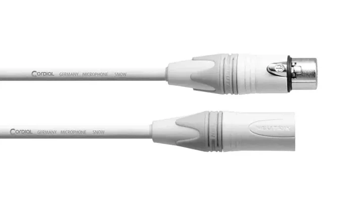 Cordial CXM FM-SNOW, XLR Metal Connectors Microphone Cable