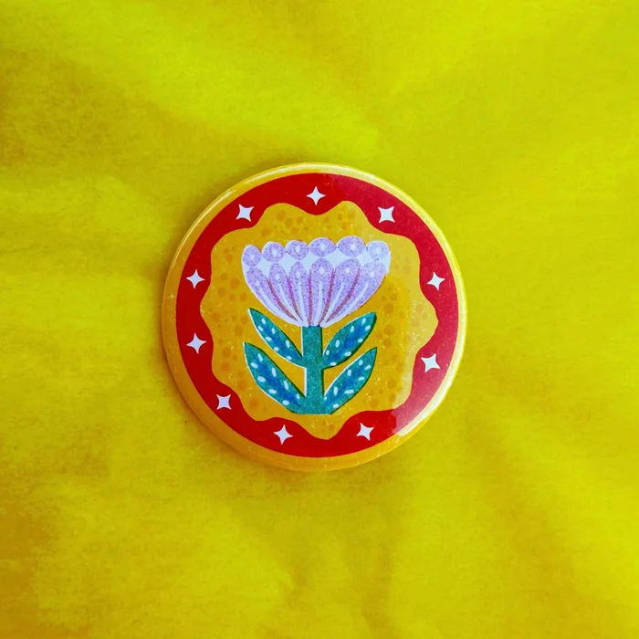 Cozy Quilt Buttons: Flower Quilt Button