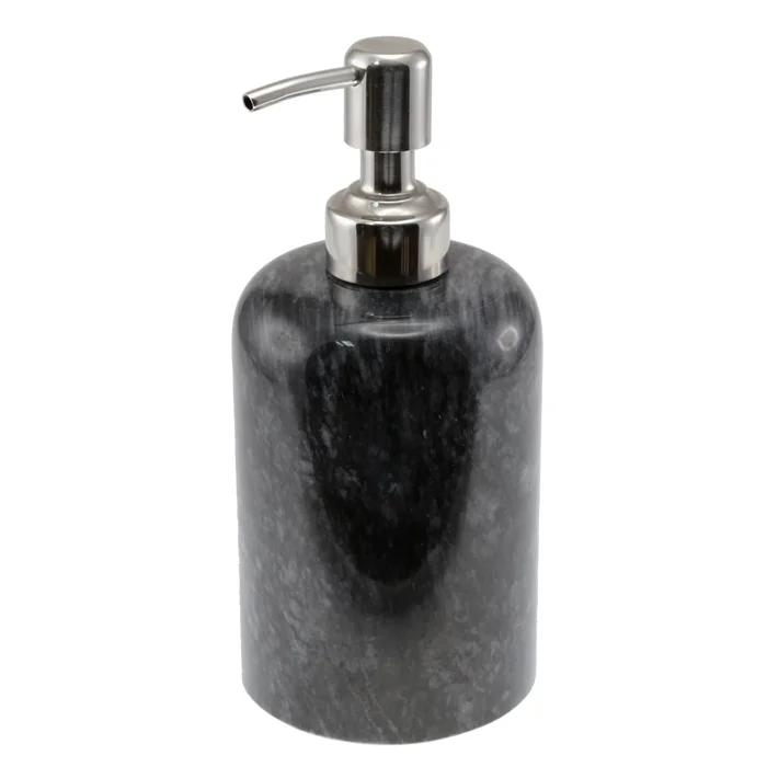 Creative Home Spa Collection Natural Black Marble Liquid Soap Dispenser, Lotion Dispenser